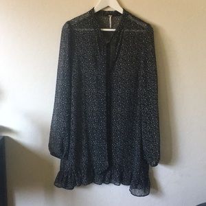 Free People Sheer Floral Dress
